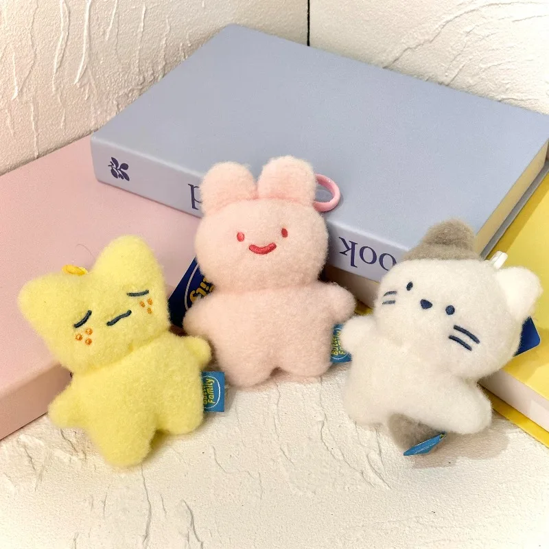 

Kawaii 10 см плюшевая игрушка-кролик с маслом, брелок с мультяшным котом, мягкая сумка, очаровательная сумка с маслом, печеньем, милый брелок, милые подарки для детей
