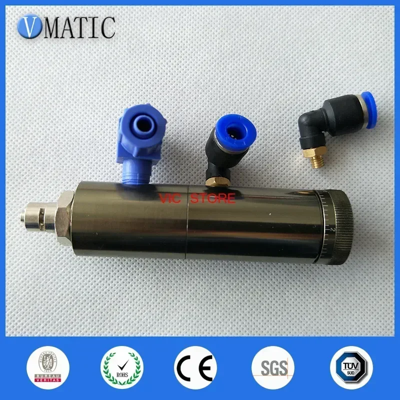 Precision Flow Control Valve | Micrometer Dial-Adjust Luer Lock Dispenser with PTFE Tip Seal