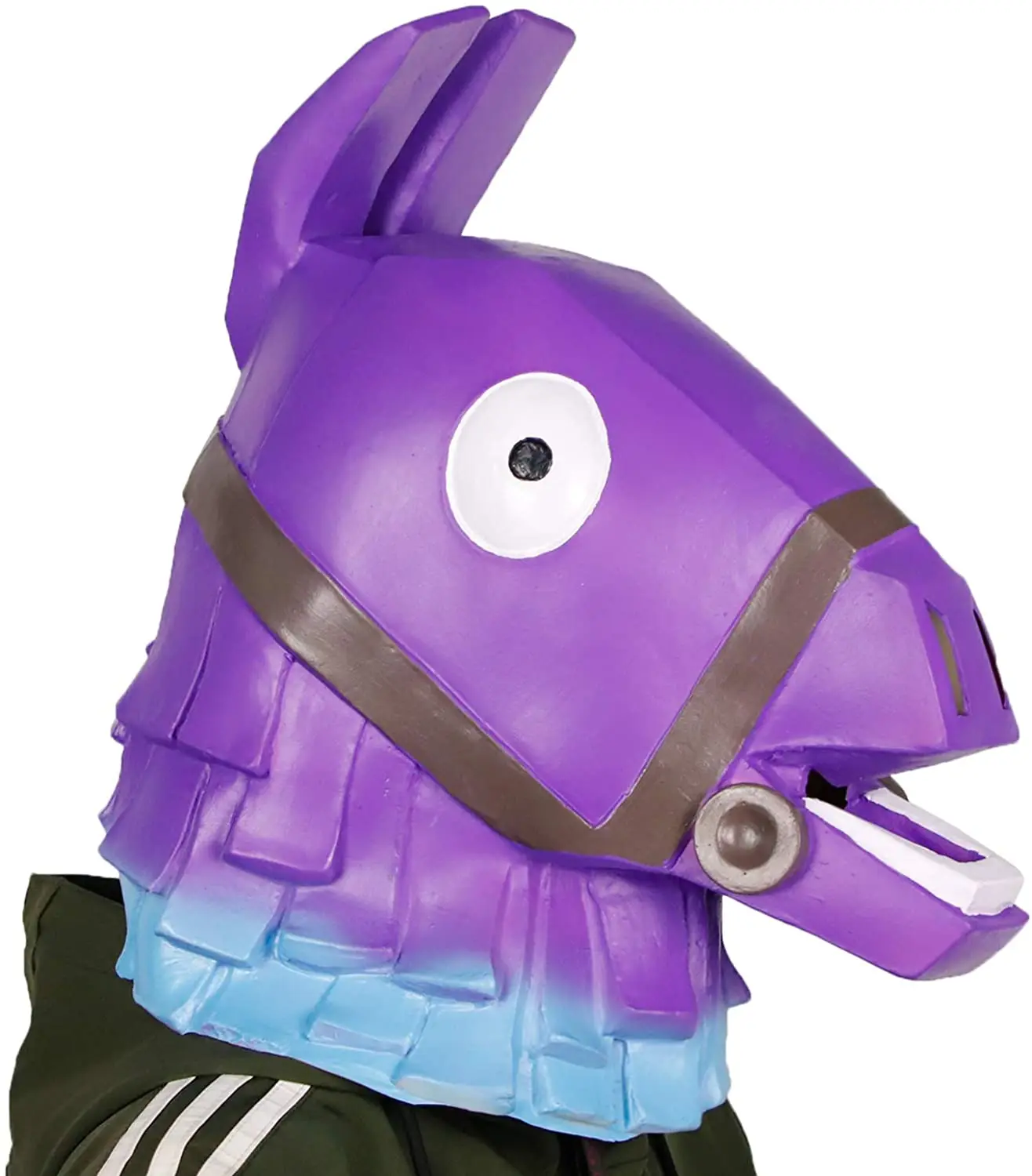 Horror Game Latex Headgear Spoof Props, Purple Rainbow Horse Head Mask, Halloween Costume Party, Scary, Game