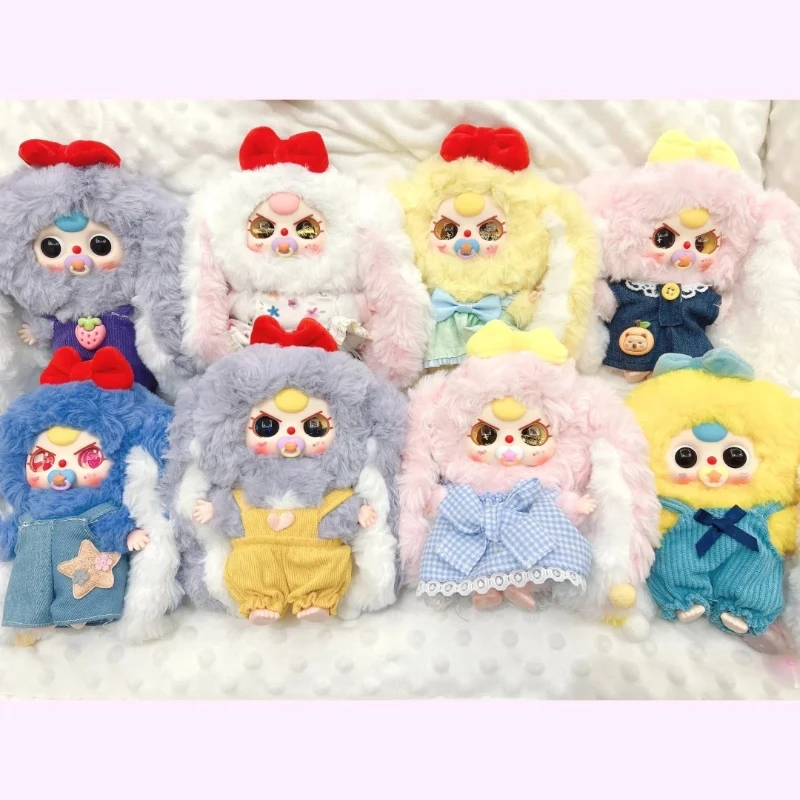 

Baby Three Macarons Rabbit Blind Box Second Generation Cute Plush Dolls Genuine New Products for Gift Sending to Friends