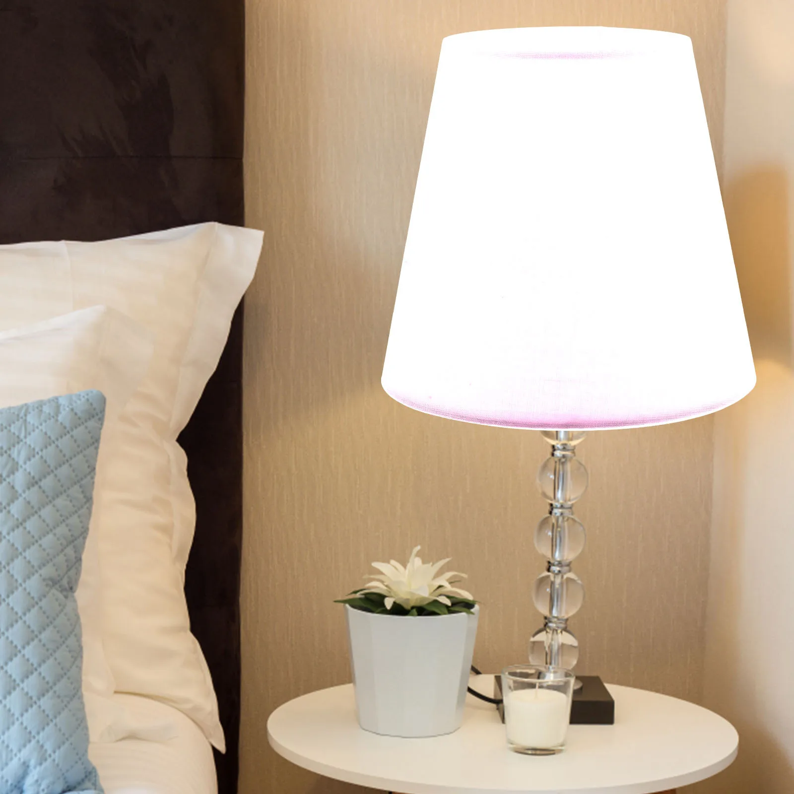 

Mini Lamp Shade Clip on Bulb Replacement Cover Modern Drum Shade for Dining Room Study Hallway Lighting E14 Bell Lamp Shades