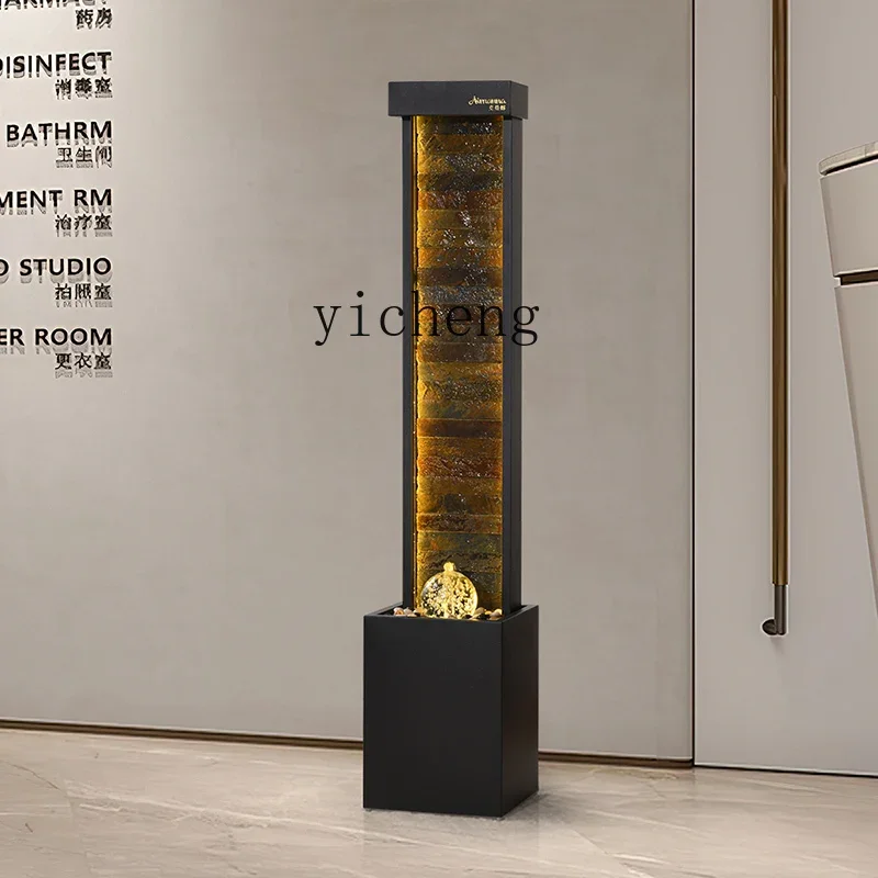 

XL flowing water ornament lucky living room circulating water decoration floor-to-ceiling water curtain wall fountain