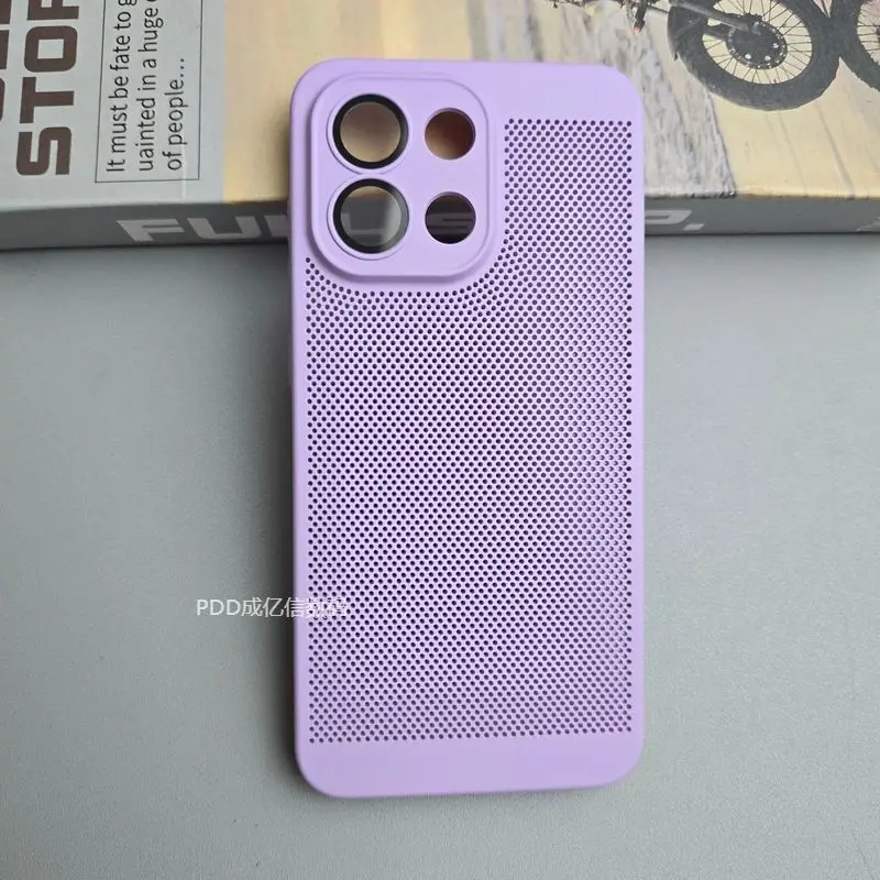 For OnePlus 13S 13T 13R 13 Case Honeycomb Mesh Breathable Heat Dissipation PC Cover For OnePlus AEC5 Pro Shockproof Bumper Funda