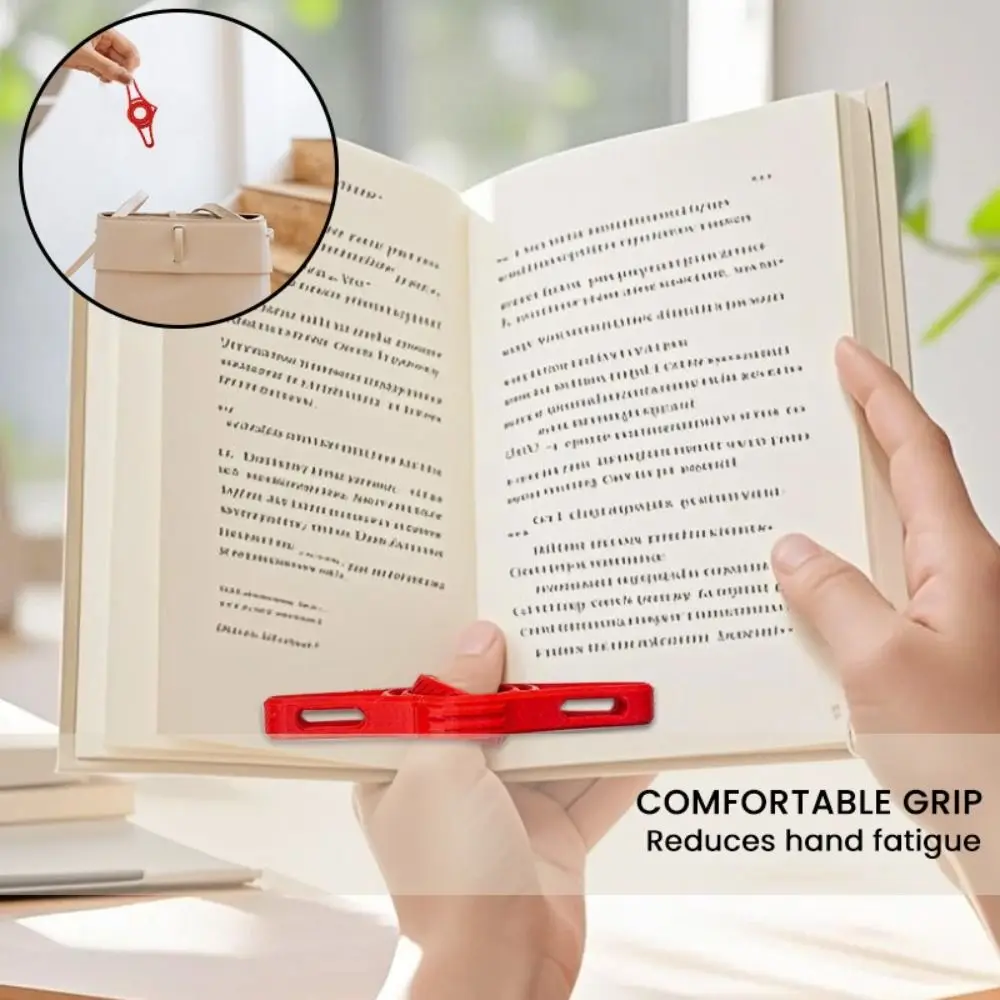 New Plastic Thumb Book Holder Spreader Marking Sign Reading Bookmark Pages Guide Convenient Book Page Holder Student Use