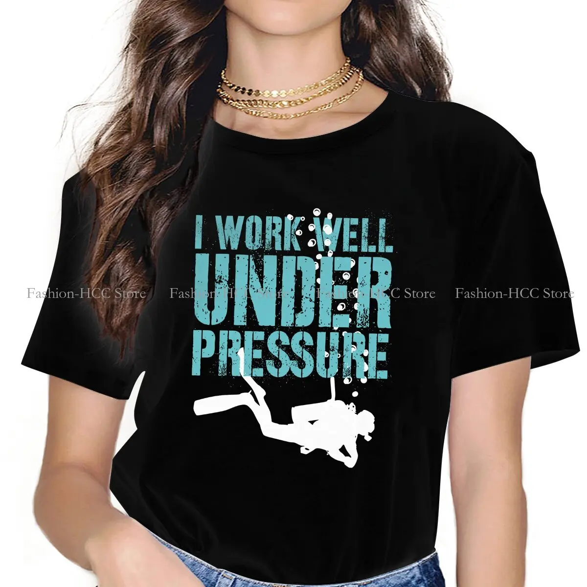 I Work Well Under Pressure Style Polyester TShirt Dive Scuba Diving Top Quality New Design Graphic T Shirt Stuff