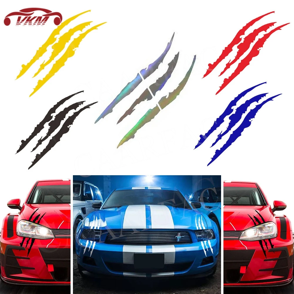 

Monster Claw Scratched Stripe Decal Claw Marks Decal Motorcycle Car Reflective Sticker Universal Moto Decoration Accessories