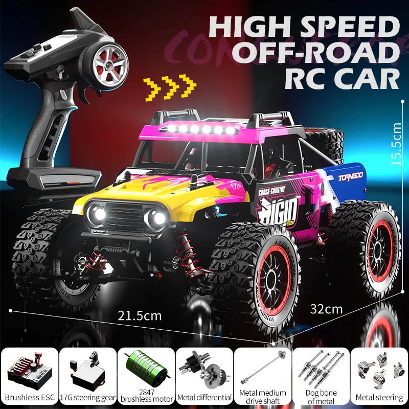 Jjrc Rc Car Professional Brushless 4Wd Crawler All Terrain Off-Road Highspeed Full Throttle Racing Car Electric Vehicle Gift