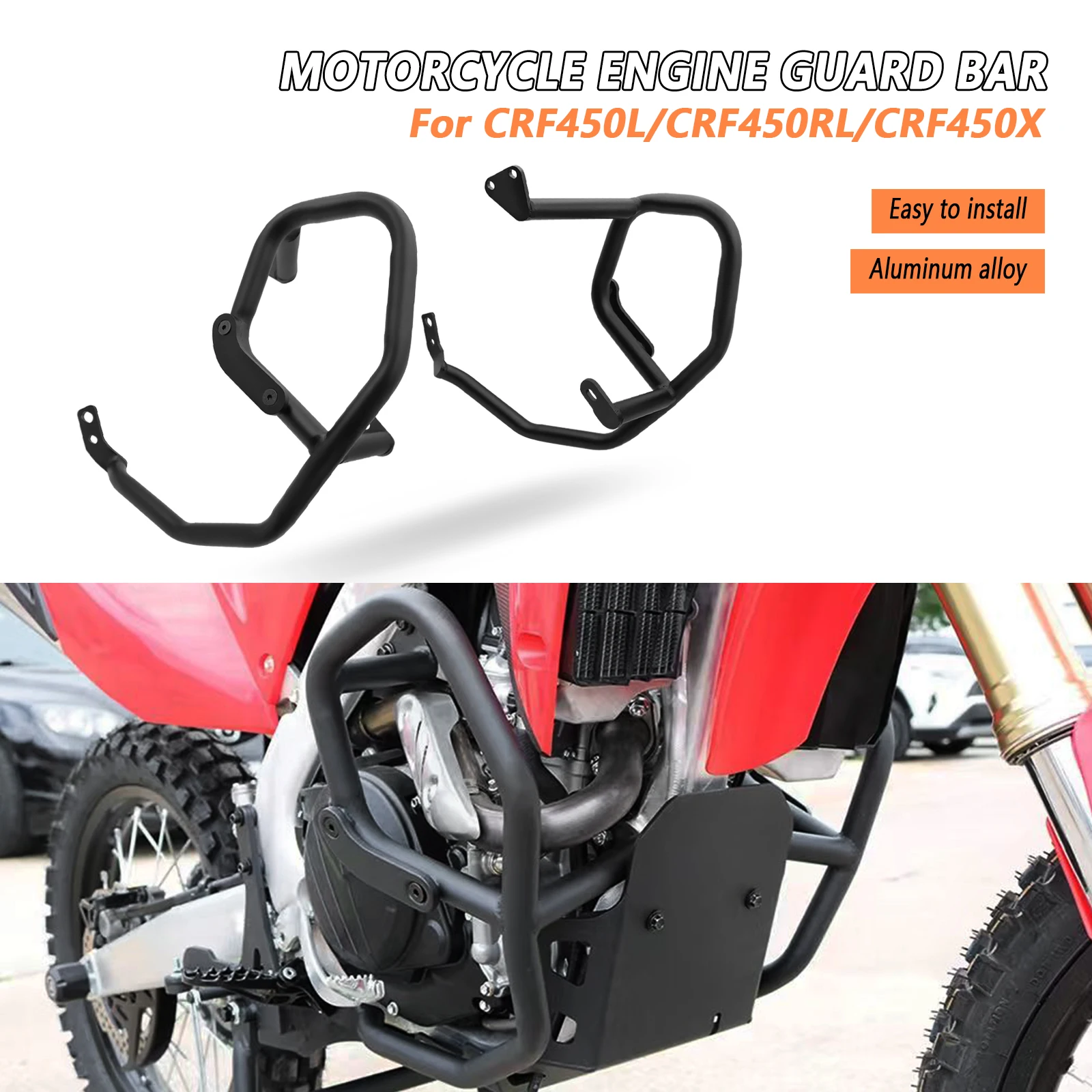 

Мотоциклетный бампер, защита двигателя, дорожная защита рамы, комплект защиты для CRF450L 2018-2020 CRF450RL 2020-2024 CRF450X 2018-2024
