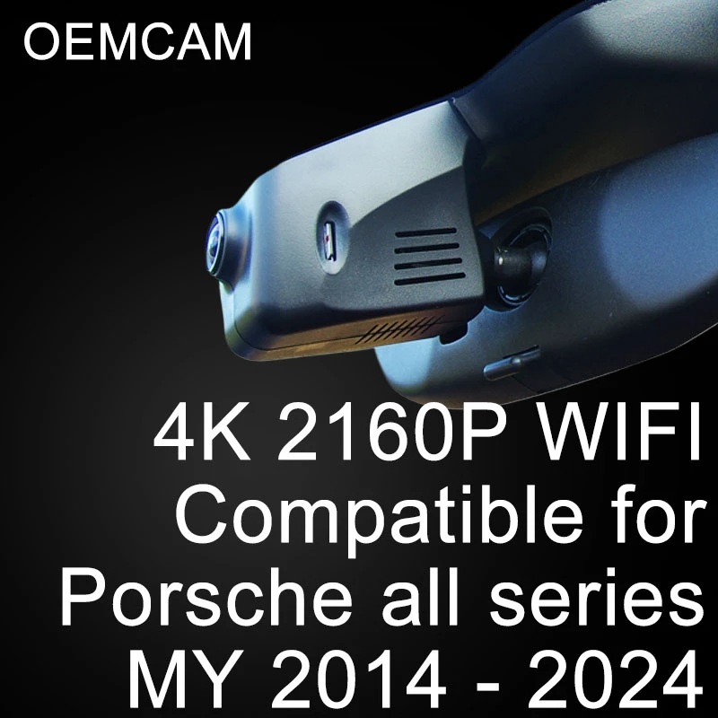 Dash Cam 4K Wifi Dual kamera depan dan belakang Dashcam OEM Plug Play untuk Porsche Cayenne Macan Panamera 911 Boxster Cayman Taycan