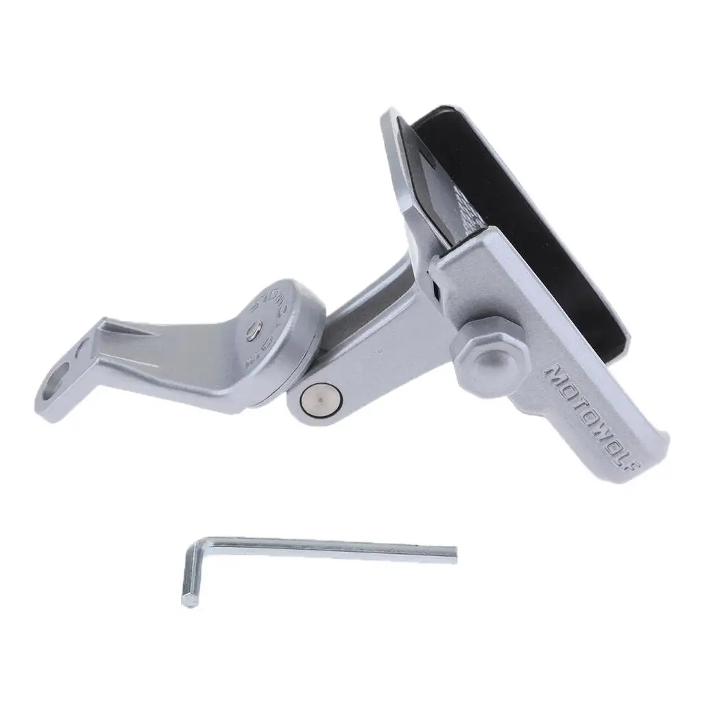 High-strength Motorcycle Phone Holder Aluminum Rearview Mirror Mount 8-10MM Installation Anti-slip Mat for Dashboard and Panel