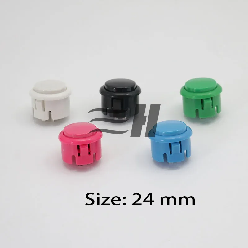 1 Unit Chrome Plating 5V/12V 24mm Push Buttons With Micro Switch For Arcade Machine Games Mame Jamma Parts