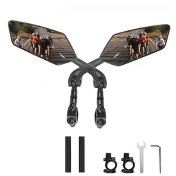 Bicycle Rearview Bike Adjustable 360° Rotate Wide Angle Mirror Road Bike Handlebar Rear View Mirrors Bicycle Accessories