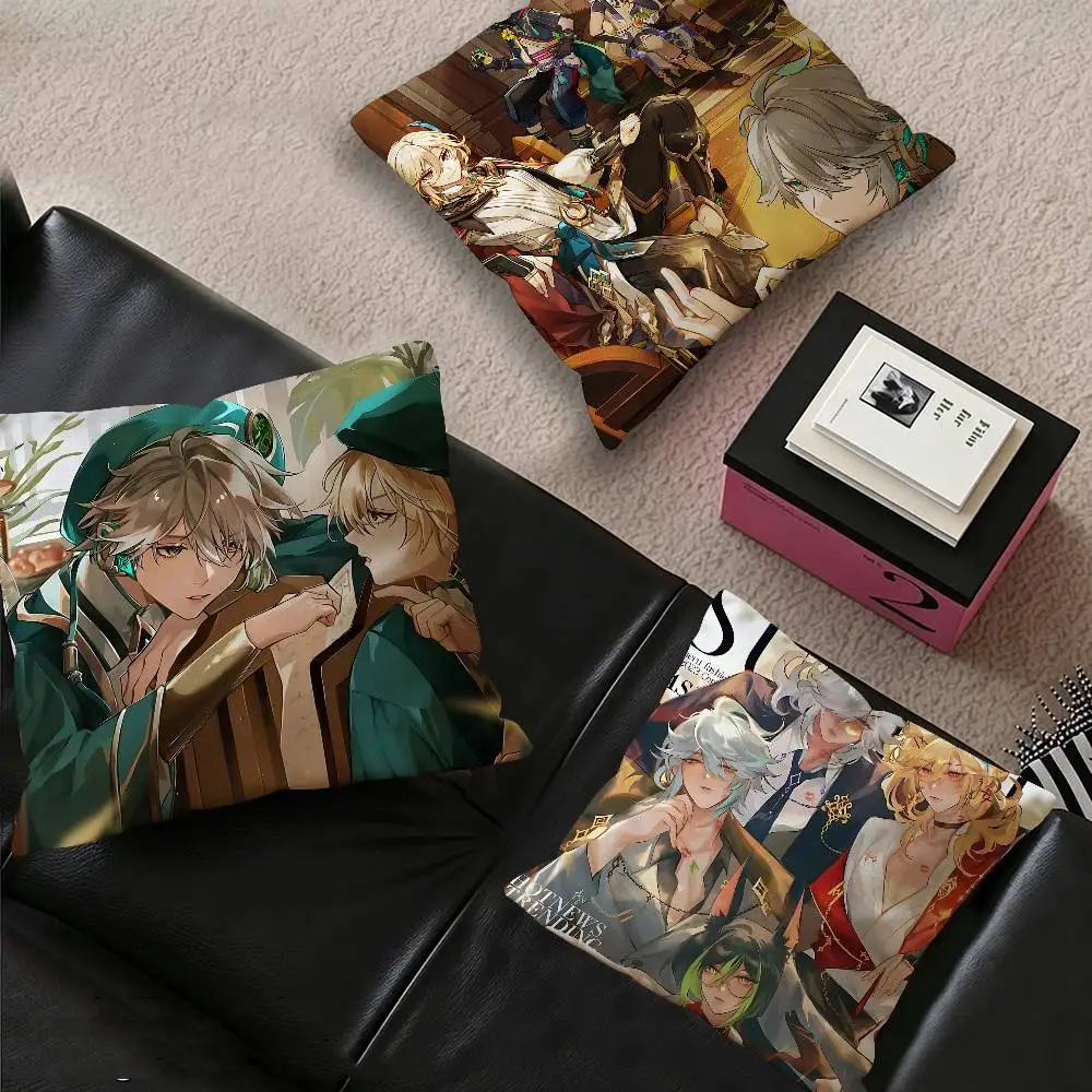 Genshin Impact Kaveh Alhaitham Personalized picture text home decorative pillows Household Gifts 45x45cm