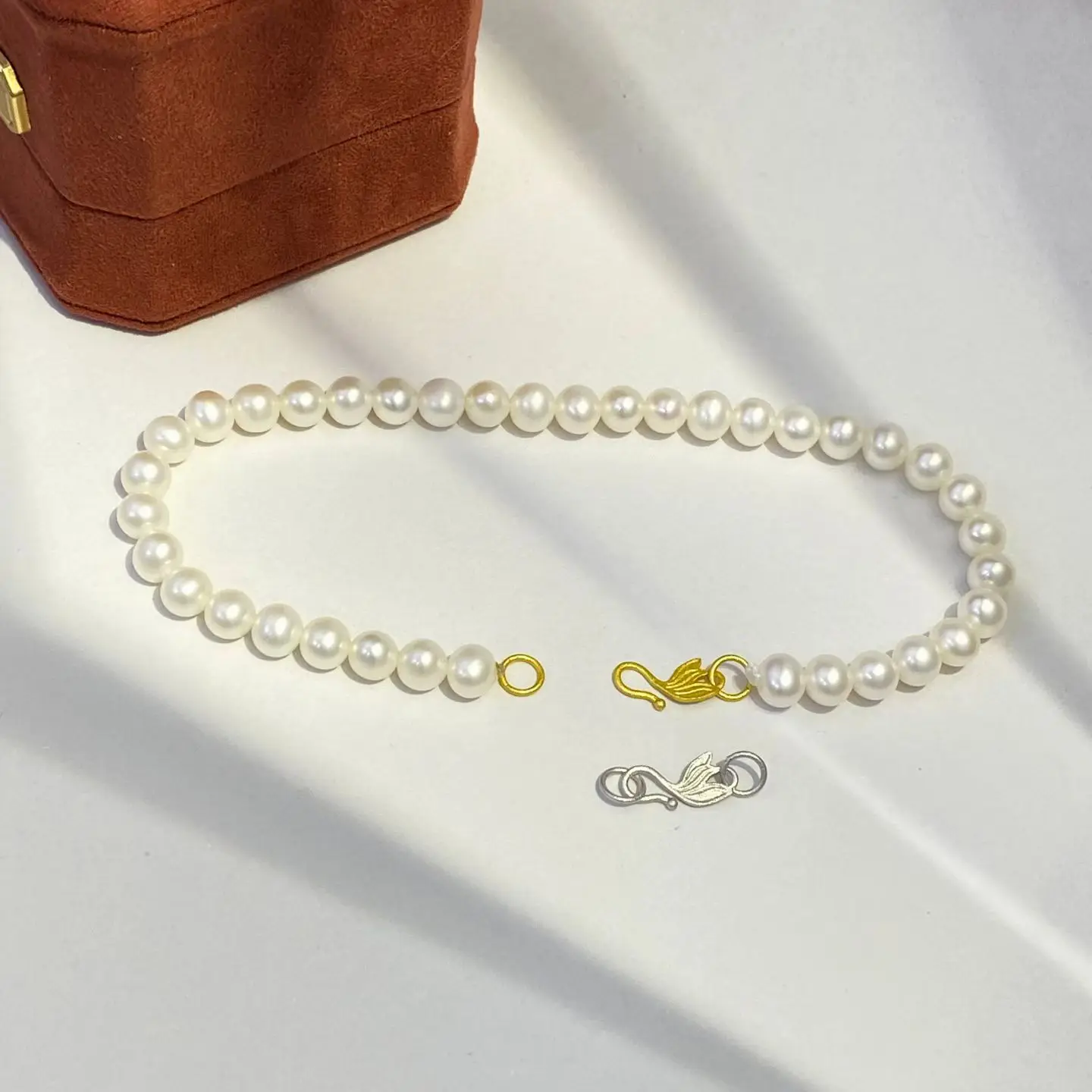 Wholesale DIY S925 Sterling Silver Clasp Necklace Bracelet Clasp Hook Accessories for 3-8mm Pearls 10pcs/lot