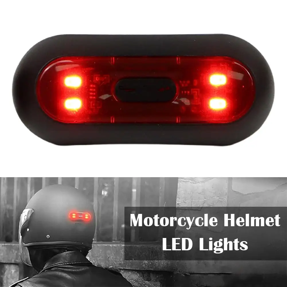 

Helmet Light Luces Para Casco Bike Taillight Motorcycle Bicycle Helmet Safety Signal Warning Rear Lamp Waterproof LED Light