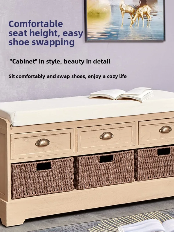 

Economic Large Size Wood Storage Bench oe Cabinet Entry Balcony Garden Display Photoaphy oe Changing Stool