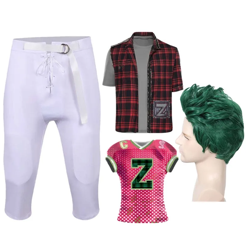 

Zed Cosplay Costume Fantasia Adult Men Wig Casual T-shirt Top Short Sleeve Coat Wig Pants Outfits Halloween Carnival Party Suit