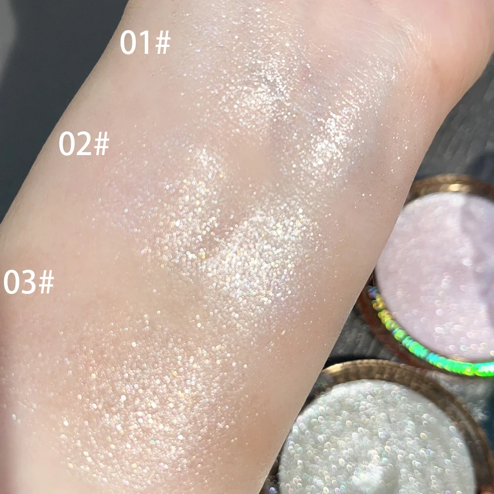 Glitter Eyeshadow Highlighter Palette Pearl Diamond Monochrome Face Highlighter Lasting Brightening Contour Shiny Eyes Cosmetics