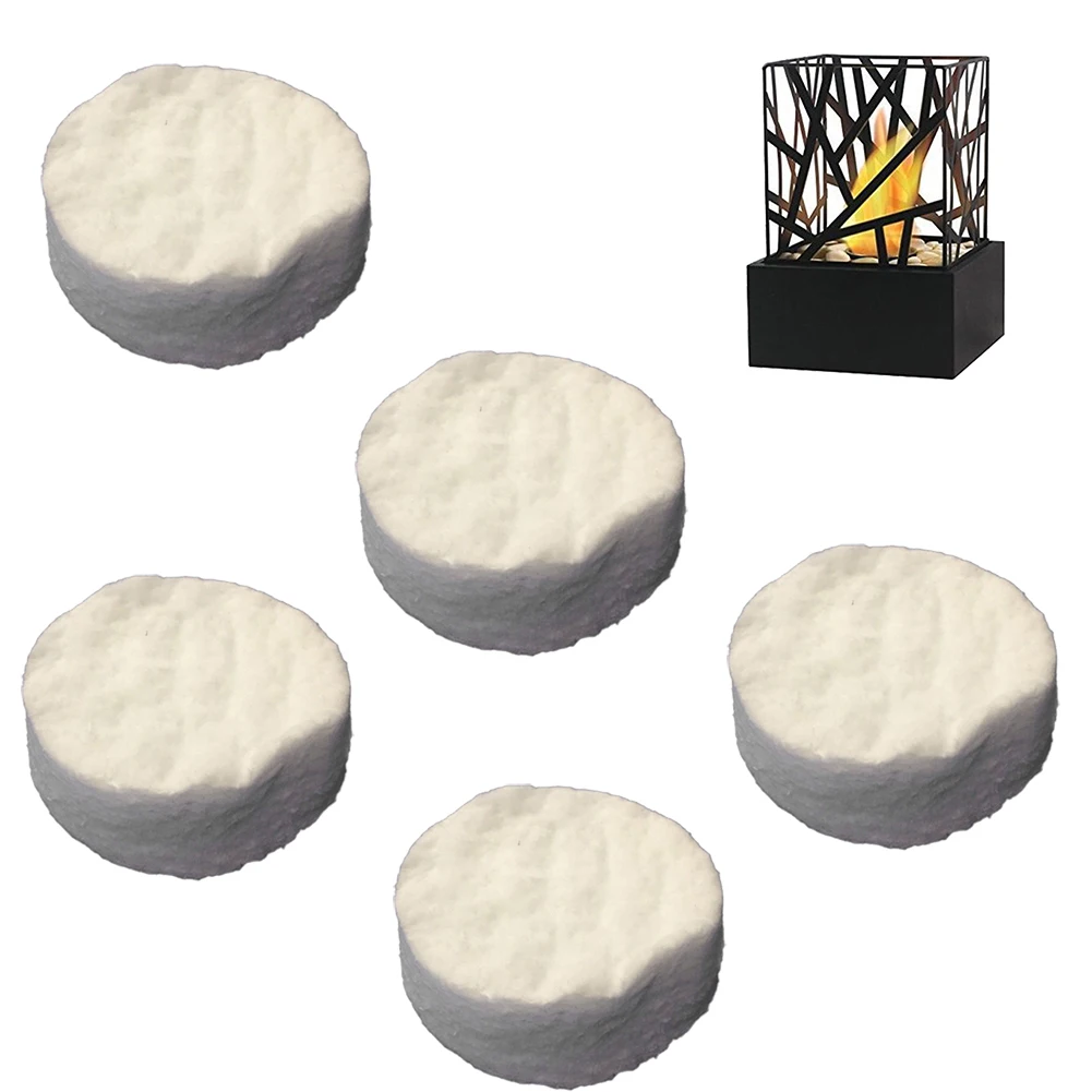 5/3/2/1Pcs Ceramic Wool Sponge Cotton Round Firplace Firebox Safety Bio Fire Heating Cooling Air Fireplaces Stove Part Accessory