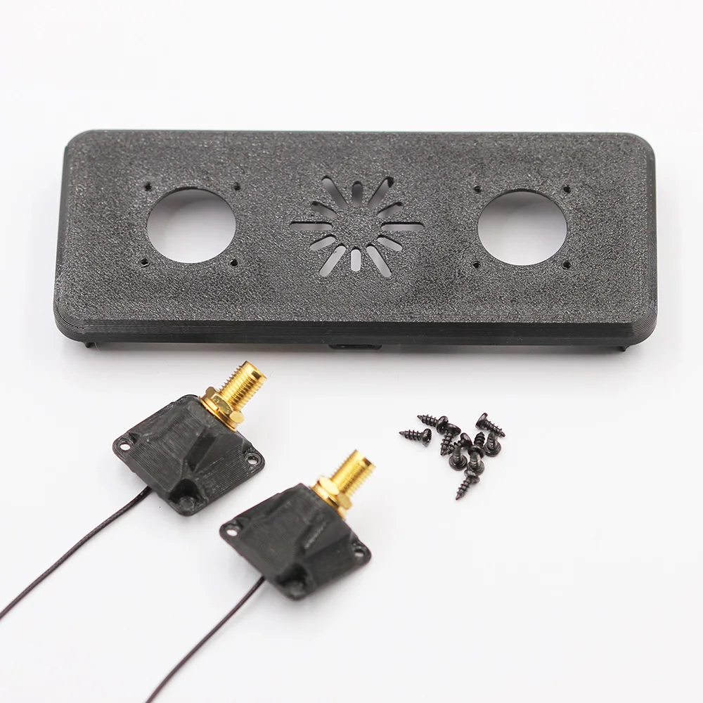 QY3D SMA Multi-Angle Antenna Mount Cover Set for Walksnail VRX Receiver FPV Goggles - Black