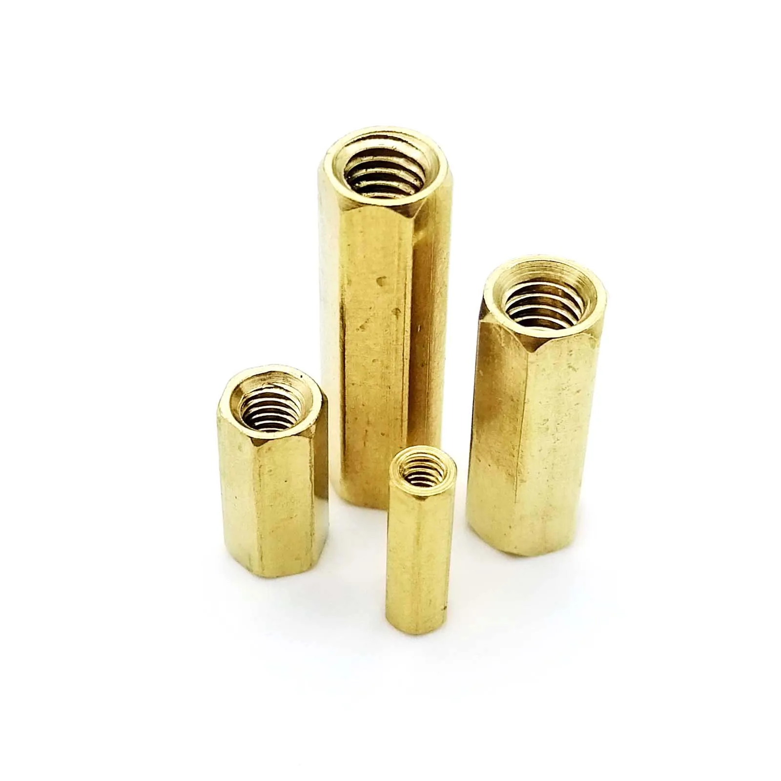 10/50pcs Solid Brass Copper M2 M2.5 M3 M4 Hex Standoff Hexagon Pillar Column Female Bolt Spacer for PCB Board Motherboard