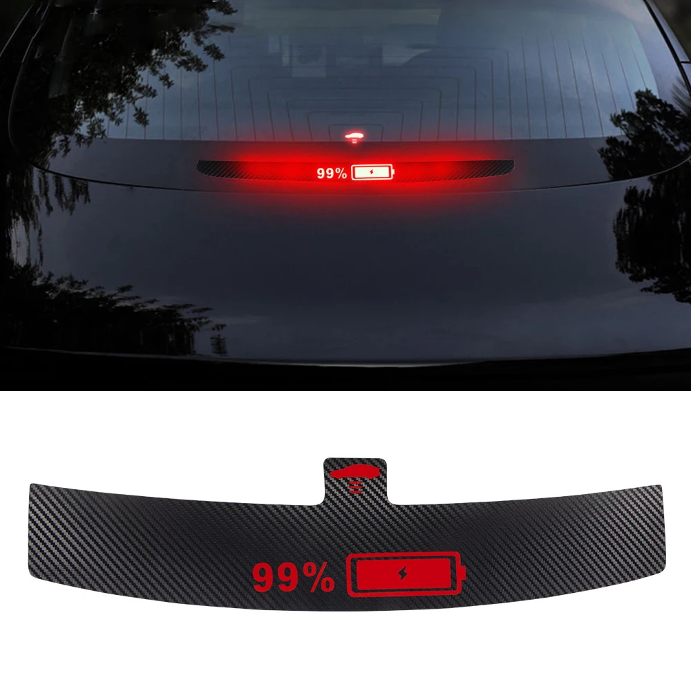 Car Rear Brake Light Sticker for Tesla Model Y 3 Highland High Mounted Light Taillight Lamp Projection Board Accessories 2024