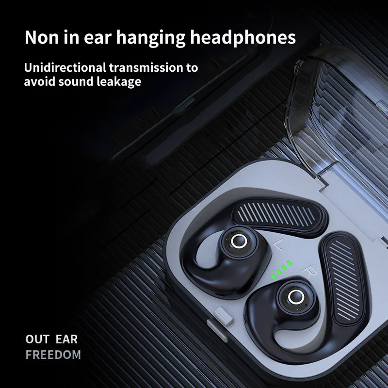 

Wireless Bluetooth Ear Hook Earphone Call Noise Reduction Large Battery Capacity Open Style Business Call Headphone