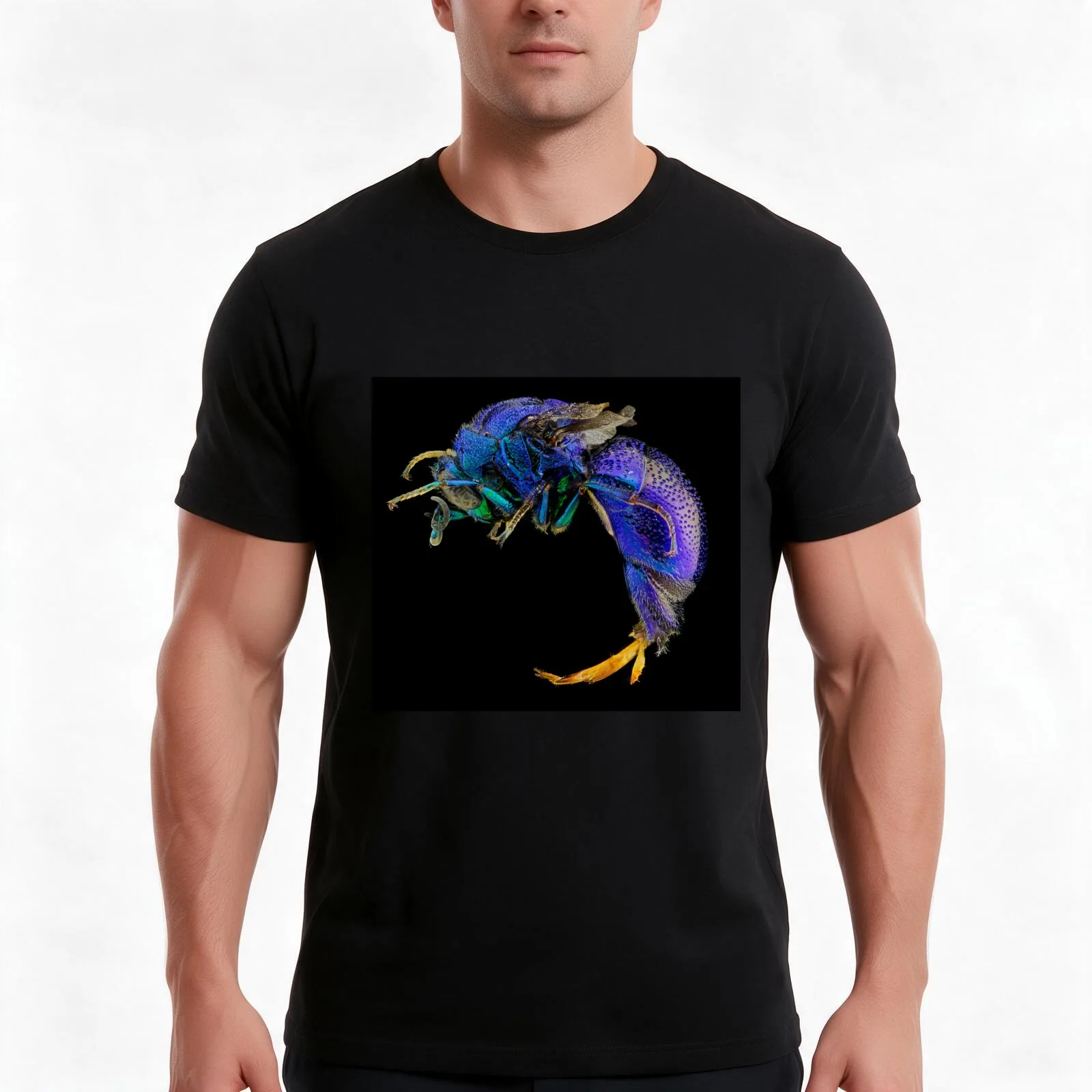 Cuckoo wasp T-Shirt, Summer Casual Cotton Tee, Oversized Streetwear Tops, Vintage Graphic Print, Loose Fit Short Sleeve