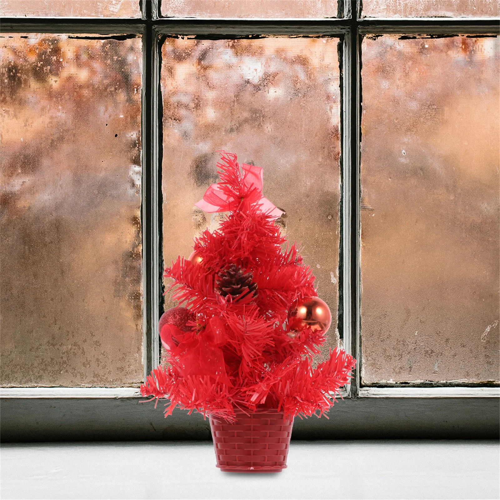 

Mini Christmas Tree High Quality PVC Material Fire Resistant Stable Base Christmas Tree Decor Party Home Festival