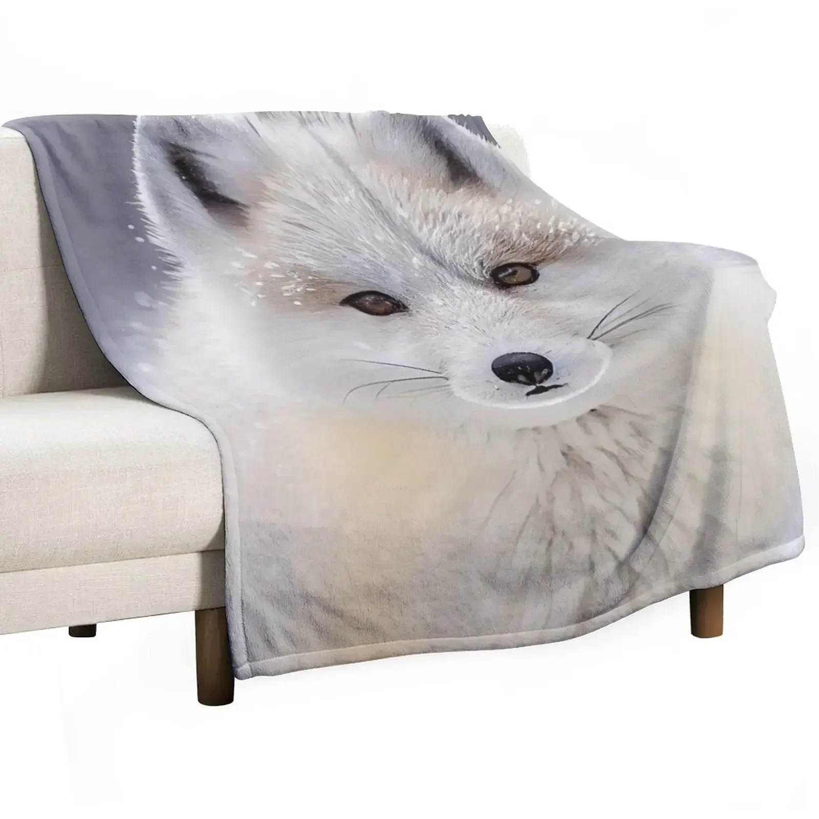 

Artic Fox Lover Christmas Gift Series Throw Blanket Beach wednesday Polar sofa bed Blankets