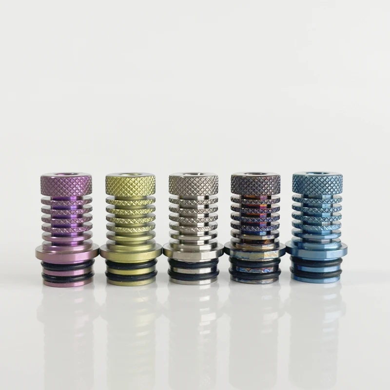 There Are Five Colors To Choose From Monarchy Lazy Knurled Style 510 Thread Titanium Drip Tip  Provided by Rekavape