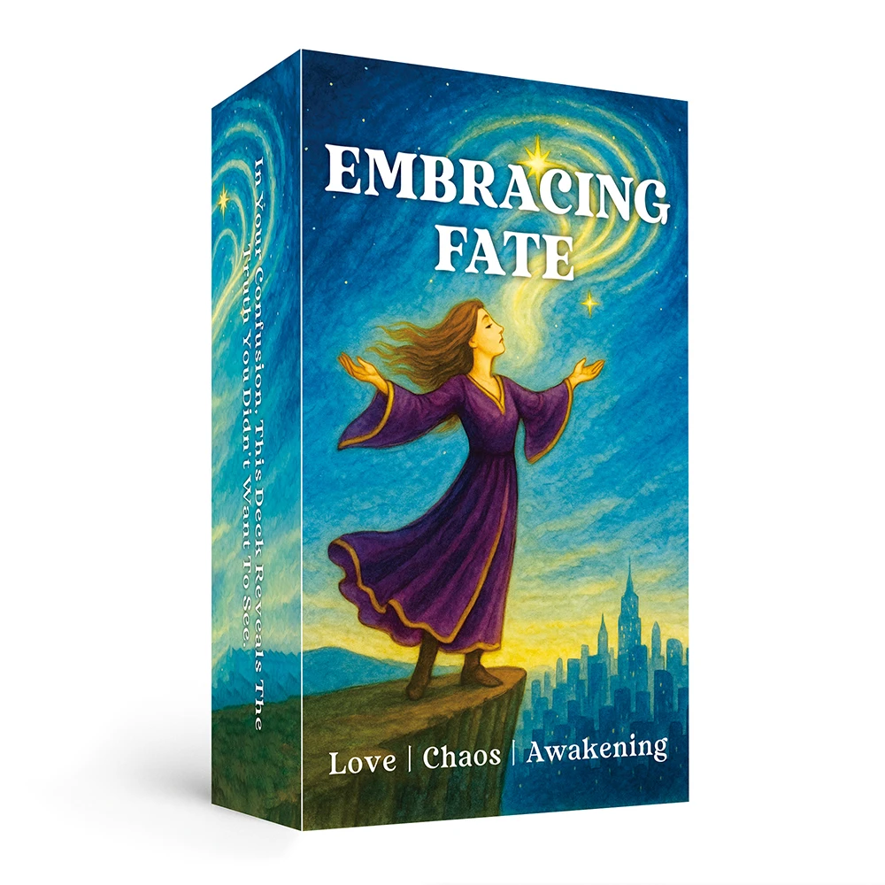 

Embracing Fate Oracle Cards, 78 PCS Self-Discovery Deck for Affirmation, Love Guidance, Spiritual Awakening and Personal Growth