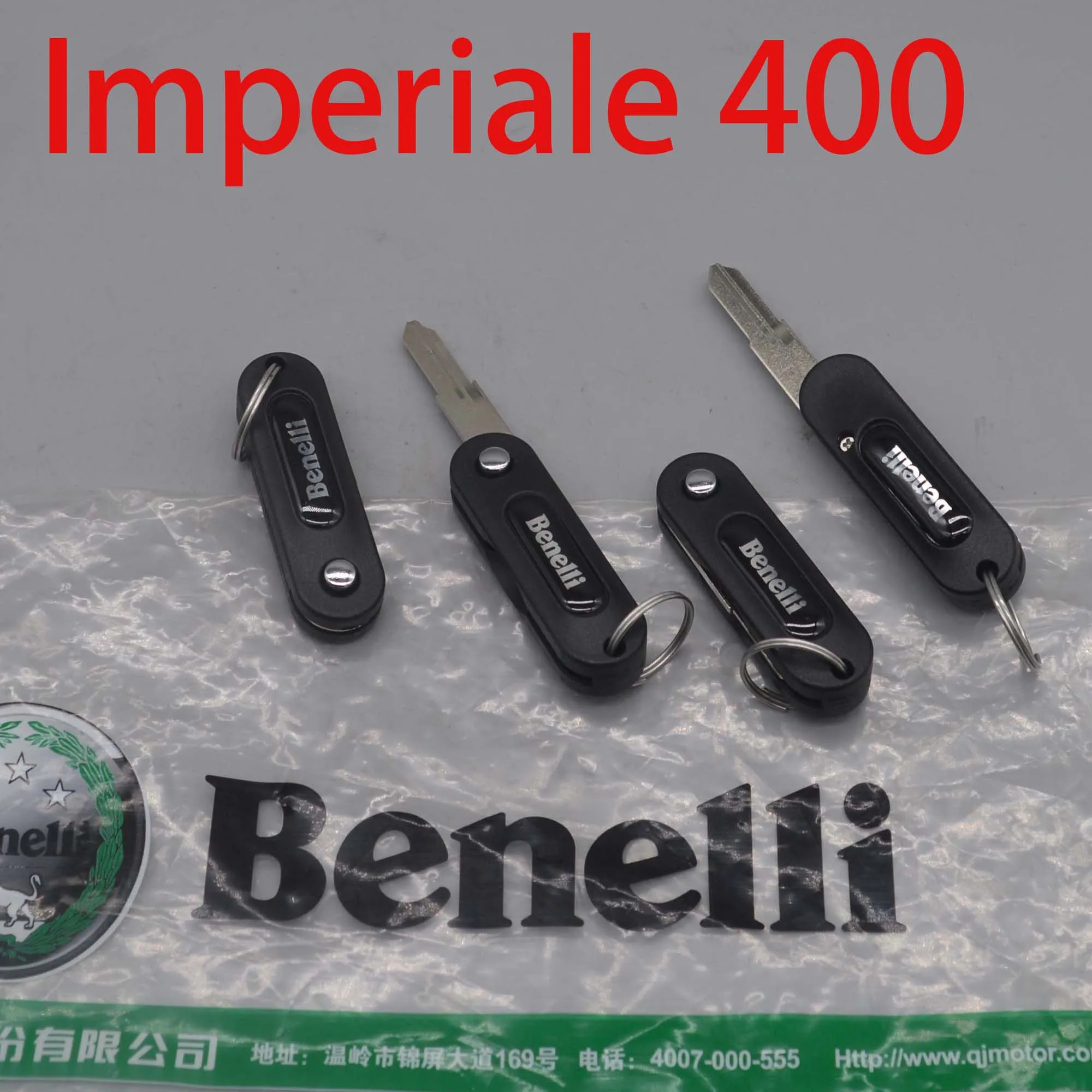 Foldable blank key for QJIANG Benelli Imperiale 400 vintage motorbike BJ400-8