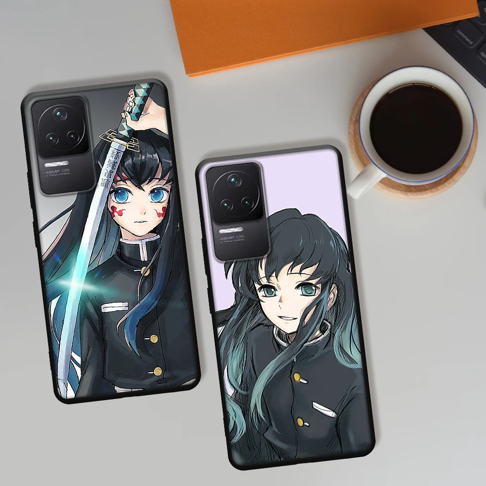 Cartoon Tokito Muichiro Phone Case for Xiaomi Redmi Note 11 10 9C Pro 10X K20 Back Soft Cover Note 9A K40 K30S Tokito Cover