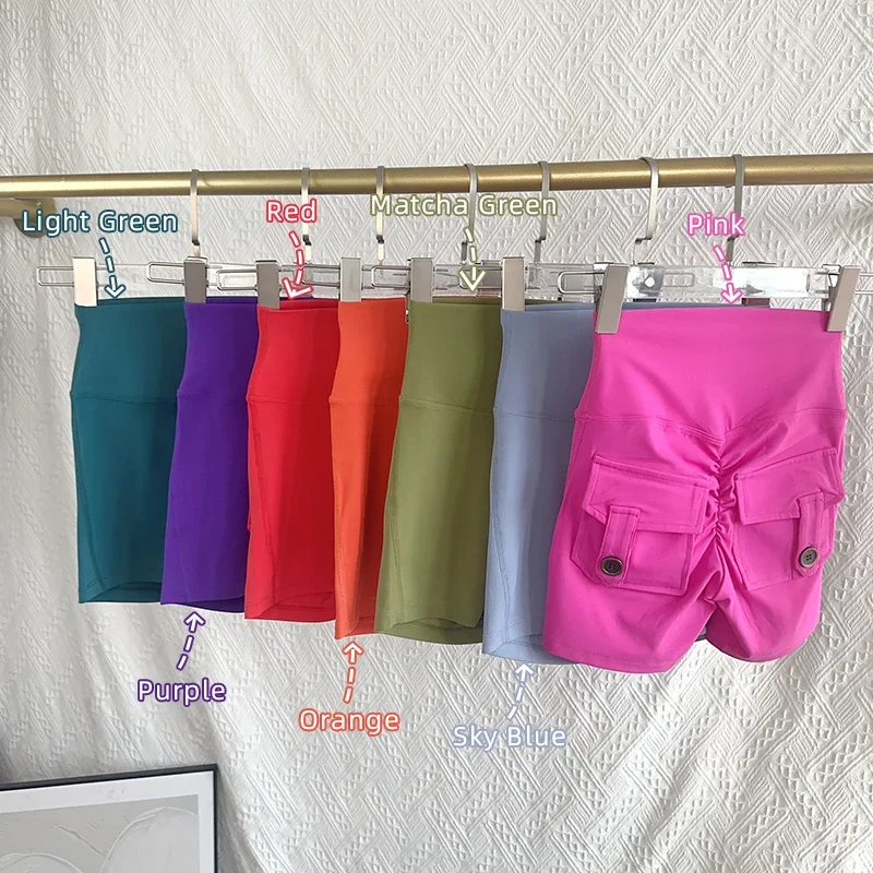 Pantaloncini da yoga da donna Pantaloncini da allenamento a vita alta Fitness Yoga Lift Butt Fitness Ladies Yoga Gym Running Pantaloni corti Abbigliamento sportivo