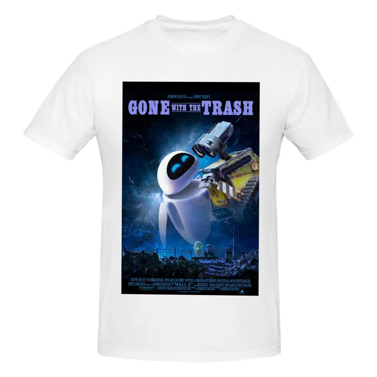 WALL-E T-Shirt for Men Cotton Oversized T Shirts Men's Short Sleeve Crew Neck Summer Clothes Tops S-6XL