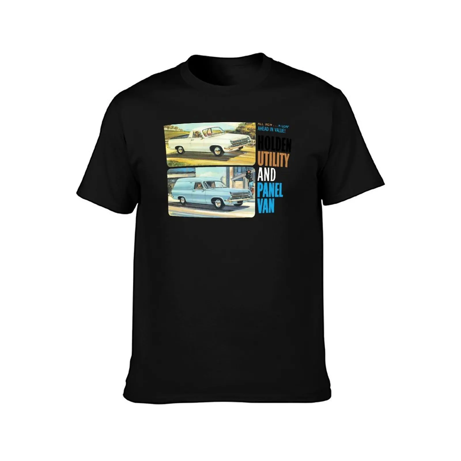 HOLDEN UTE AND PANEL VAN T-Shirt, Summer Casual Cotton Tee, Oversized Streetwear Tops, Vintage Graphic Print, Unisex Men Women