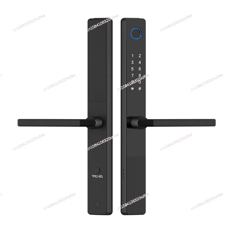 Waterproof broken bridge aluminum fingerprint lock sliding door aluminum alloy remote electronic smart lock