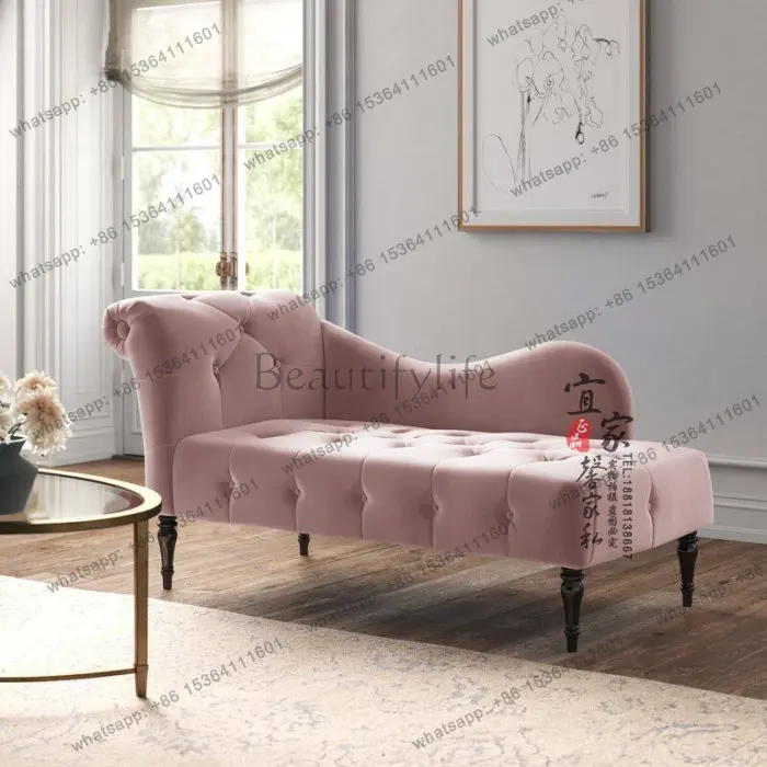 

Nordic simple concubine chair fabric light luxury flannel beauty couch