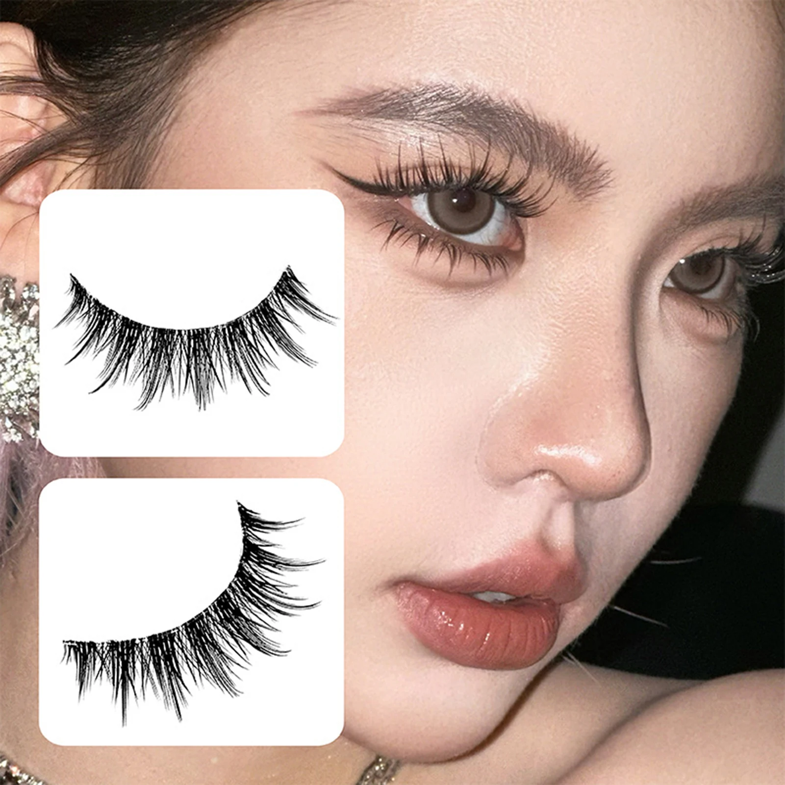 Manga Stijl Cat Eye Valse Wimpers volledige strips Natuurlijke Piekerige Dramatische Volume Lange Wimpers Voor Vrouwen Meisjes Party Make-up