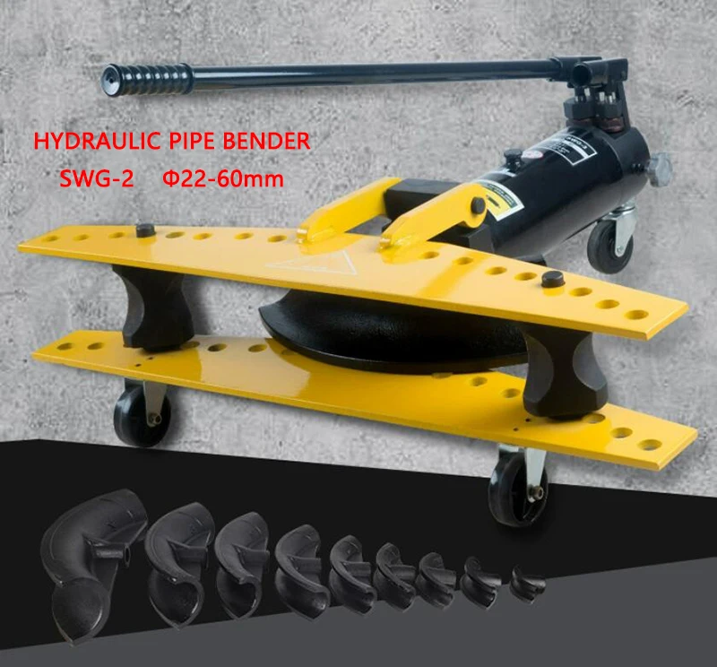 Manual Hydraulic Pipe Bender Φ22-60mm Galvanized pipe/Seamless steel pipe Bending machine SWG-2 Electric Hydraulic Pipe Bender