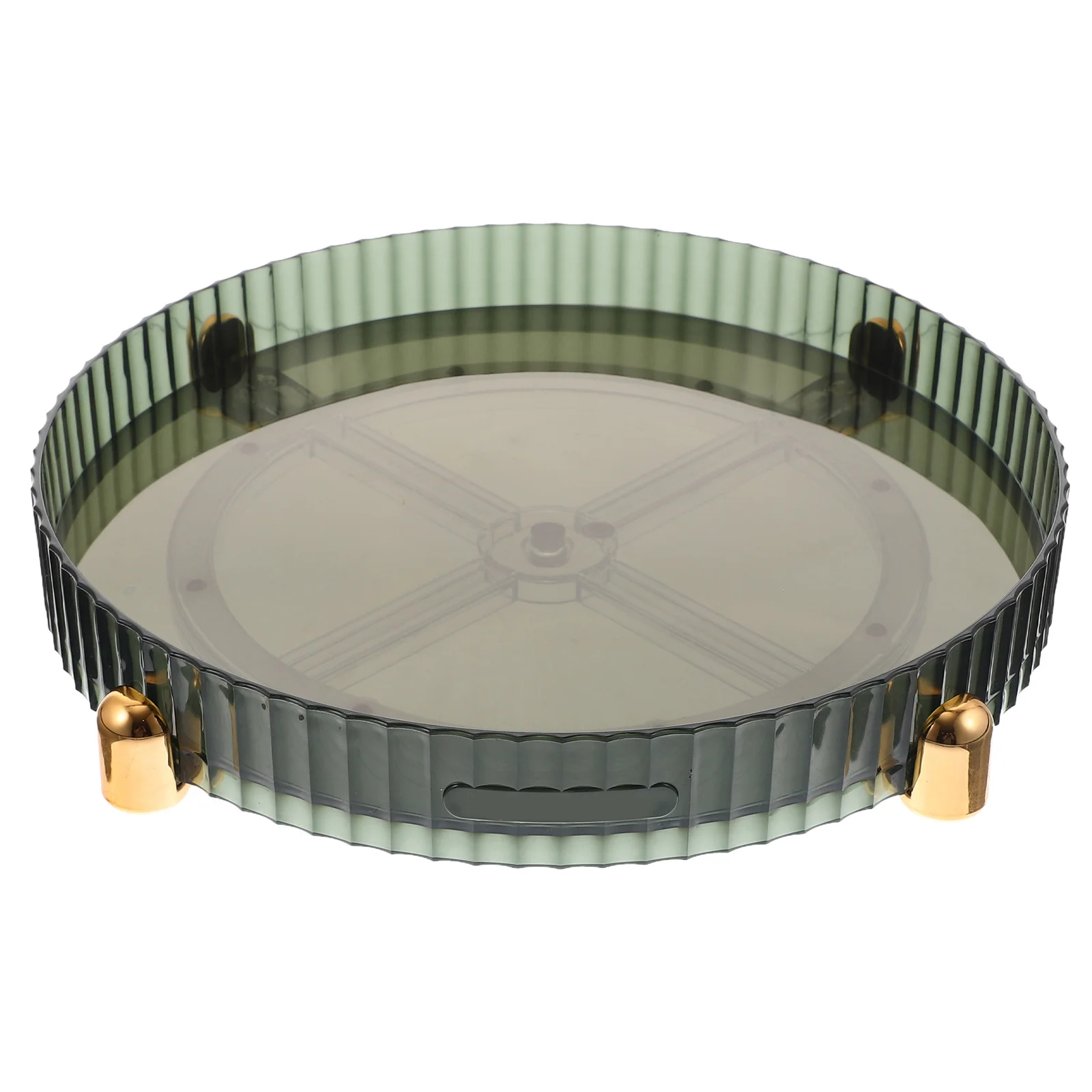 

Transparent Rotating Storage Tray Round Makeup Organizer For Bathroom Kitchen Countertop Dresser Desktop Spice Holder