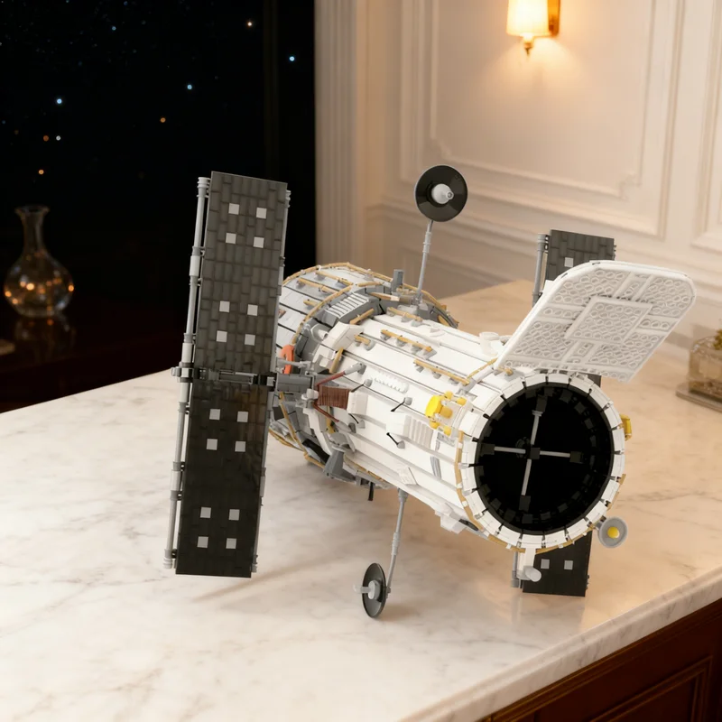 

5027pcs MOC Hubble Telescope 1 25 Scale Space Model Building Blocks Creative Display Gift Collectible Decor Kids Premium Adult