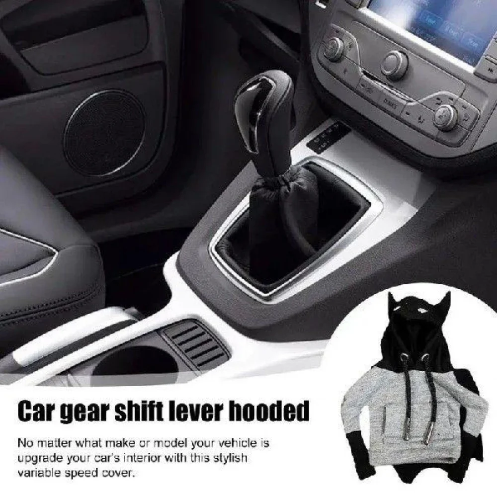 Bat Shift Lever Collars Hoodie Fashion Car Gearshift Change Sweatshirt Cover Universal Manual Handle Gear Knob Sweater Shifter