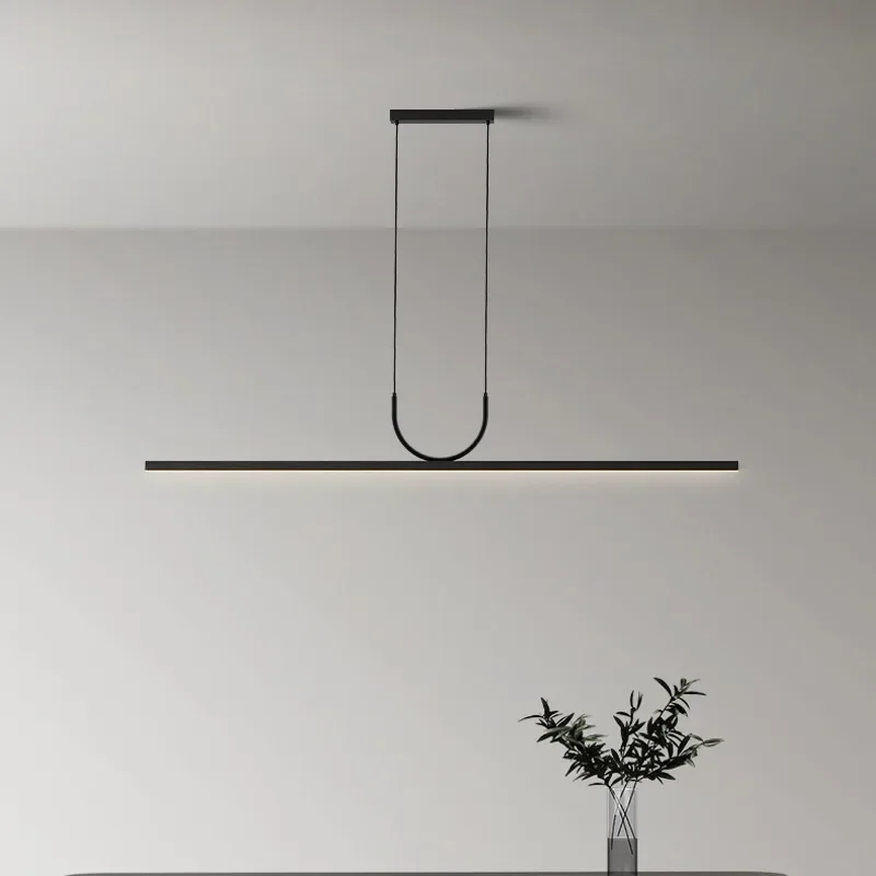 Plafonnier LED Suspendu au Design Minimaliste, Luminaire Décoratif d'Nik, Idéal pour une Salle à Manger ou une Cuisine, 100/120cm