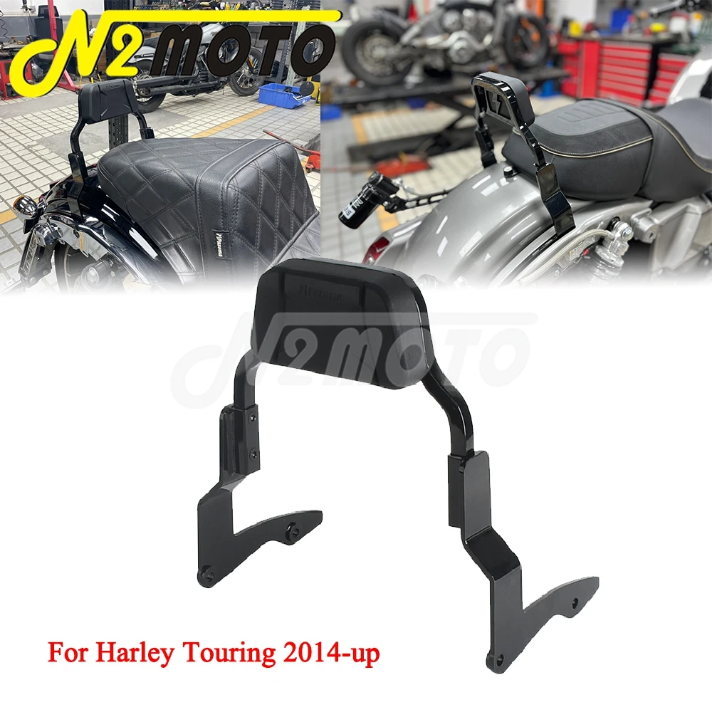 

Motorcycle Rear Backrest Passenger Sissy Bar Back Rest Pad For Harley Touring Road King Electra Street Glide Road Glide ST CVO