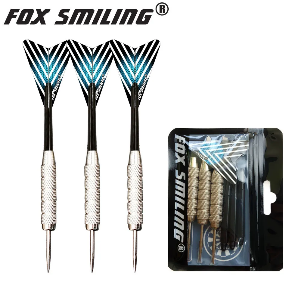 Fox Smiling 3pcs 22g Steel Tip Needle Darts With Nylon Darts Shafts