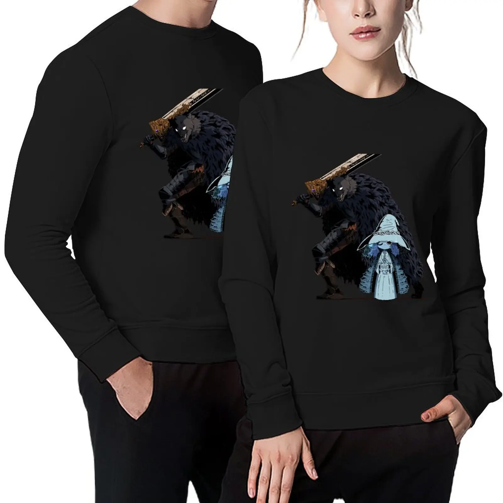 

Blaidd The Half Wolf And Cute Ranni The Witch Pullover blouse men's coat tracksuit korean style clothes oversize sweatshirt
