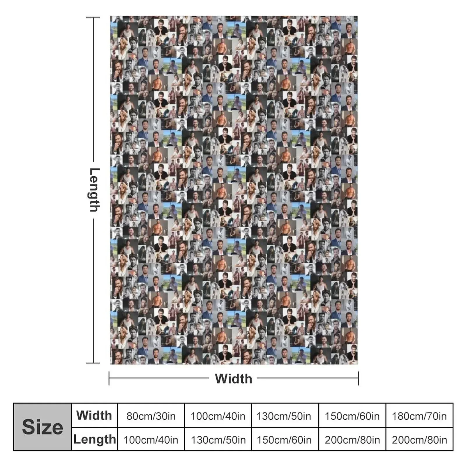 Chris Hemsworth Throw Blanket halloween Moving heavy to sleep Picnic Soft Plush Plaid Hair Blankets