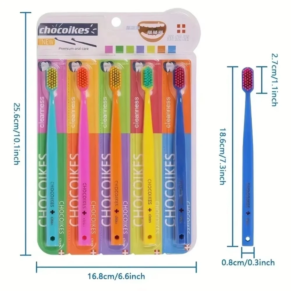 5pcs Soft Bristle Interdental Tooth Brush Set Portable Adult Deep Cleaning Dental Clean Tool Oral Hygiene Toothbrush